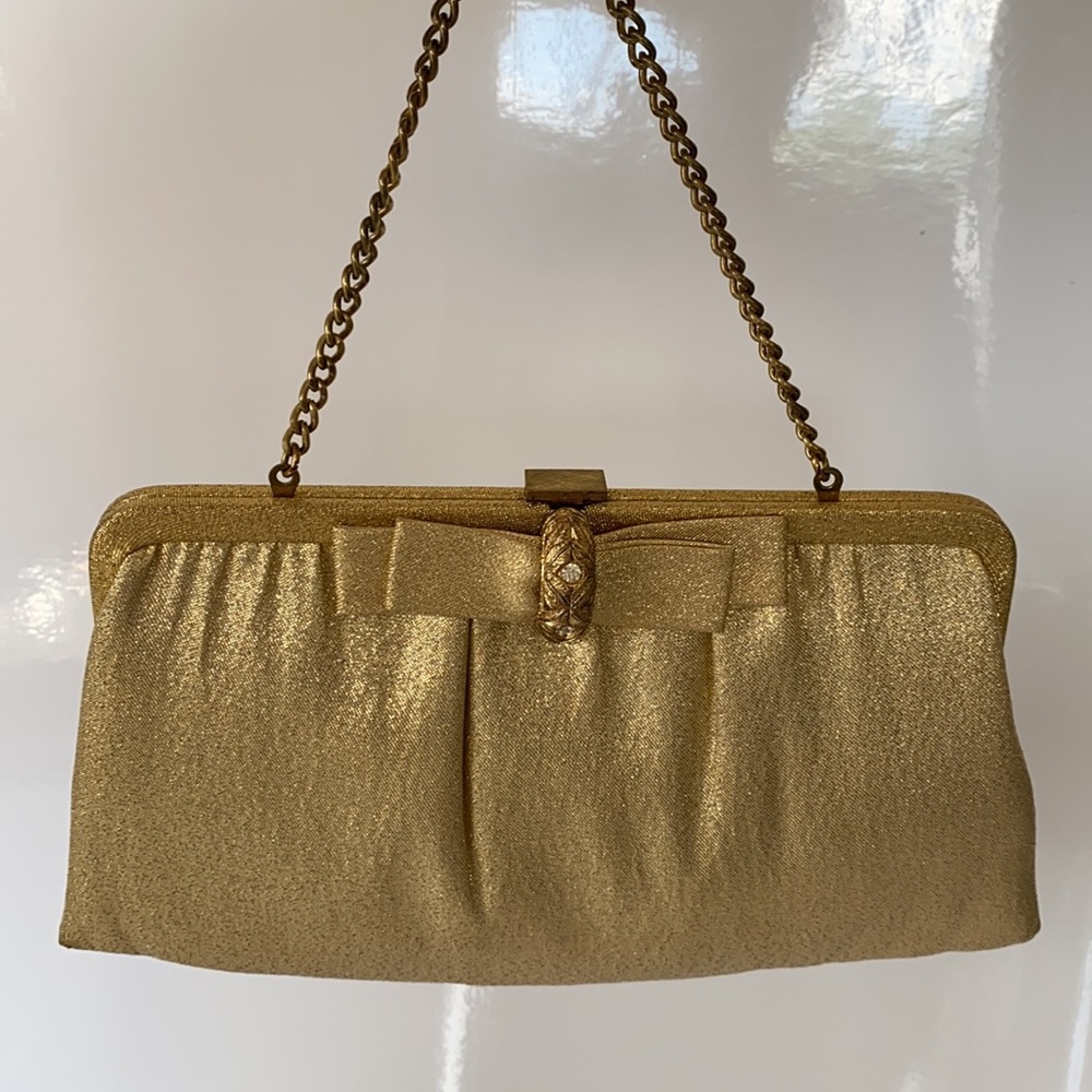 Vintage Ande gold lame handbag